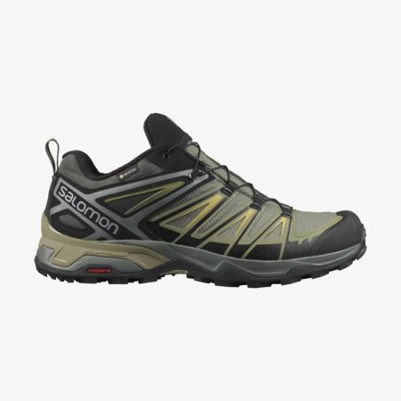 Buty Trekkingowe Męskie Salomon X ULTRA 3 GORE-TEX Oliwkowe - PL 0-DPXY
